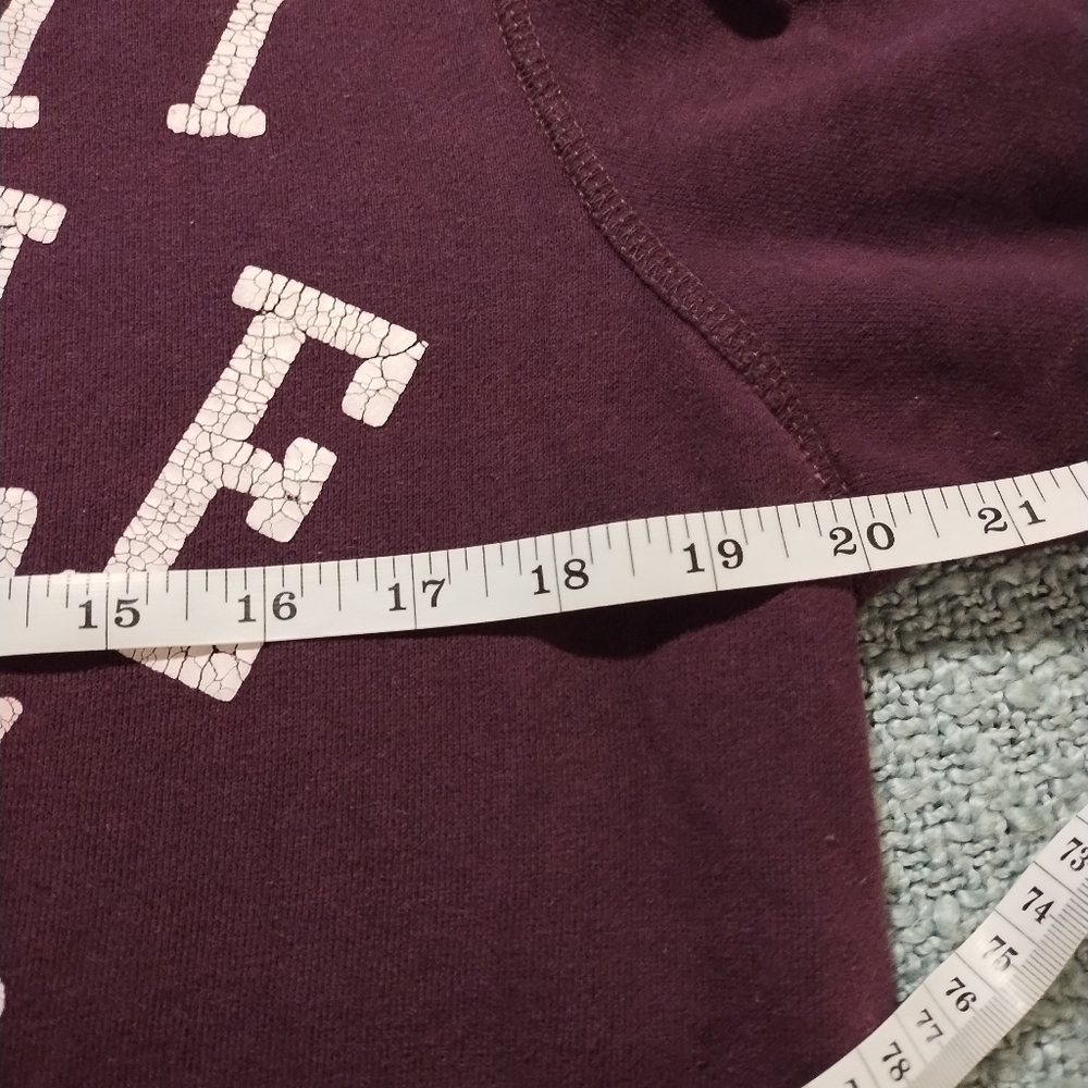 American Eagle Outfitters Burgundy Pullover Hoodie - Picture 2 of 4